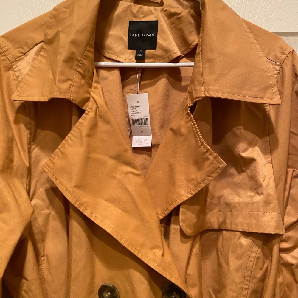 Lane Bryant Size 18/20 Women's Tan Trench Coat - Picture 2 of 3
